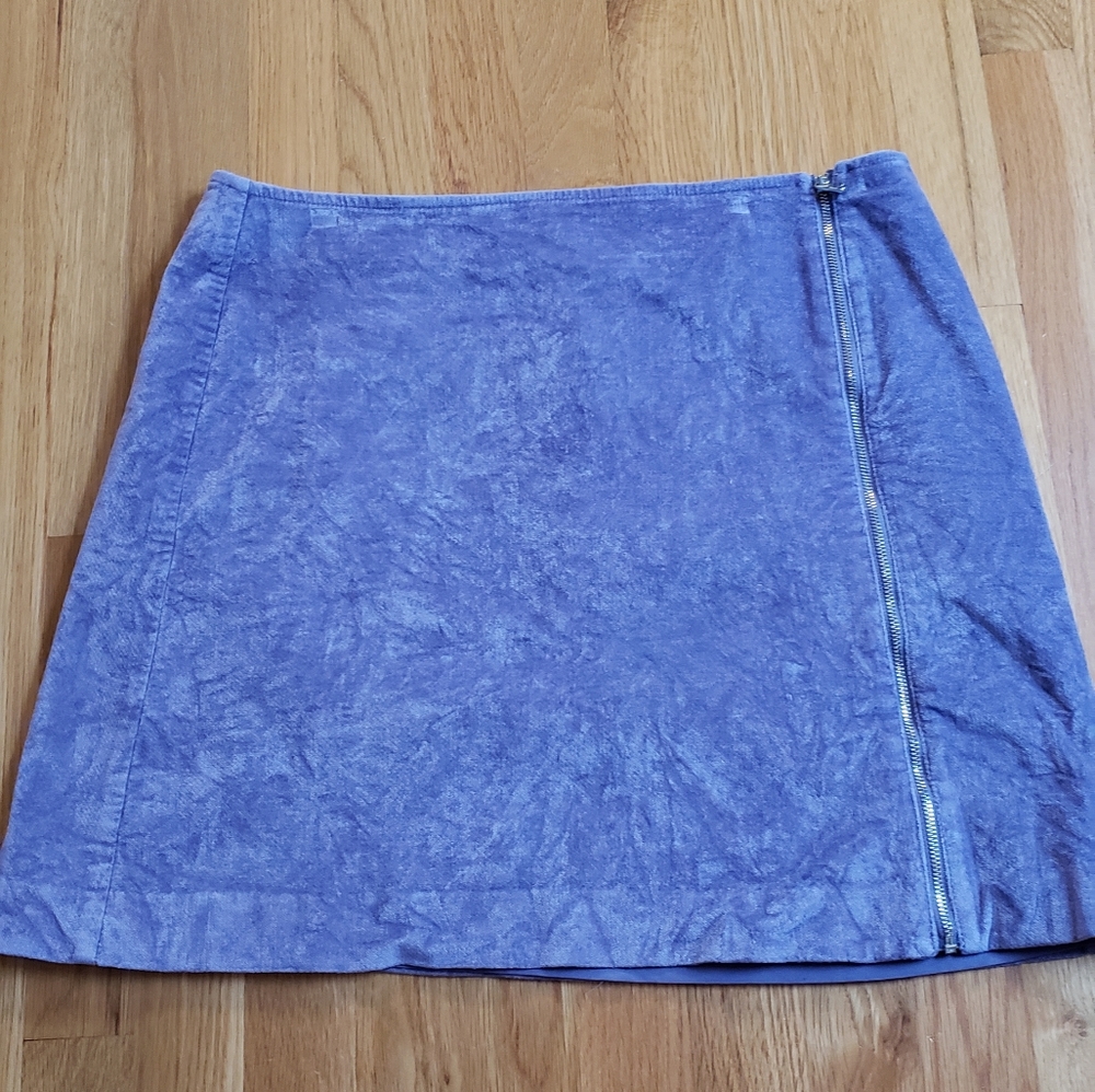 Velvet purple miniskirt